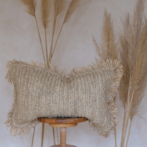 Raffia Cushion Cover - Wheat - 50x30