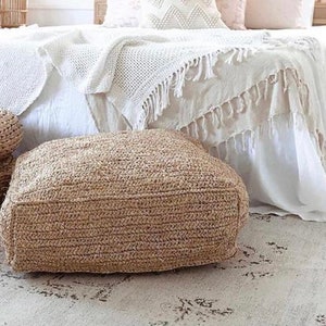 Raffia Floor Pouf - - PRE-ORDER