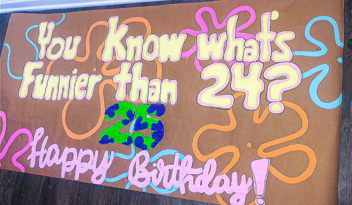 Funny Birthday Banner Fun Paper Banner Kraft Paper Banner Etsy