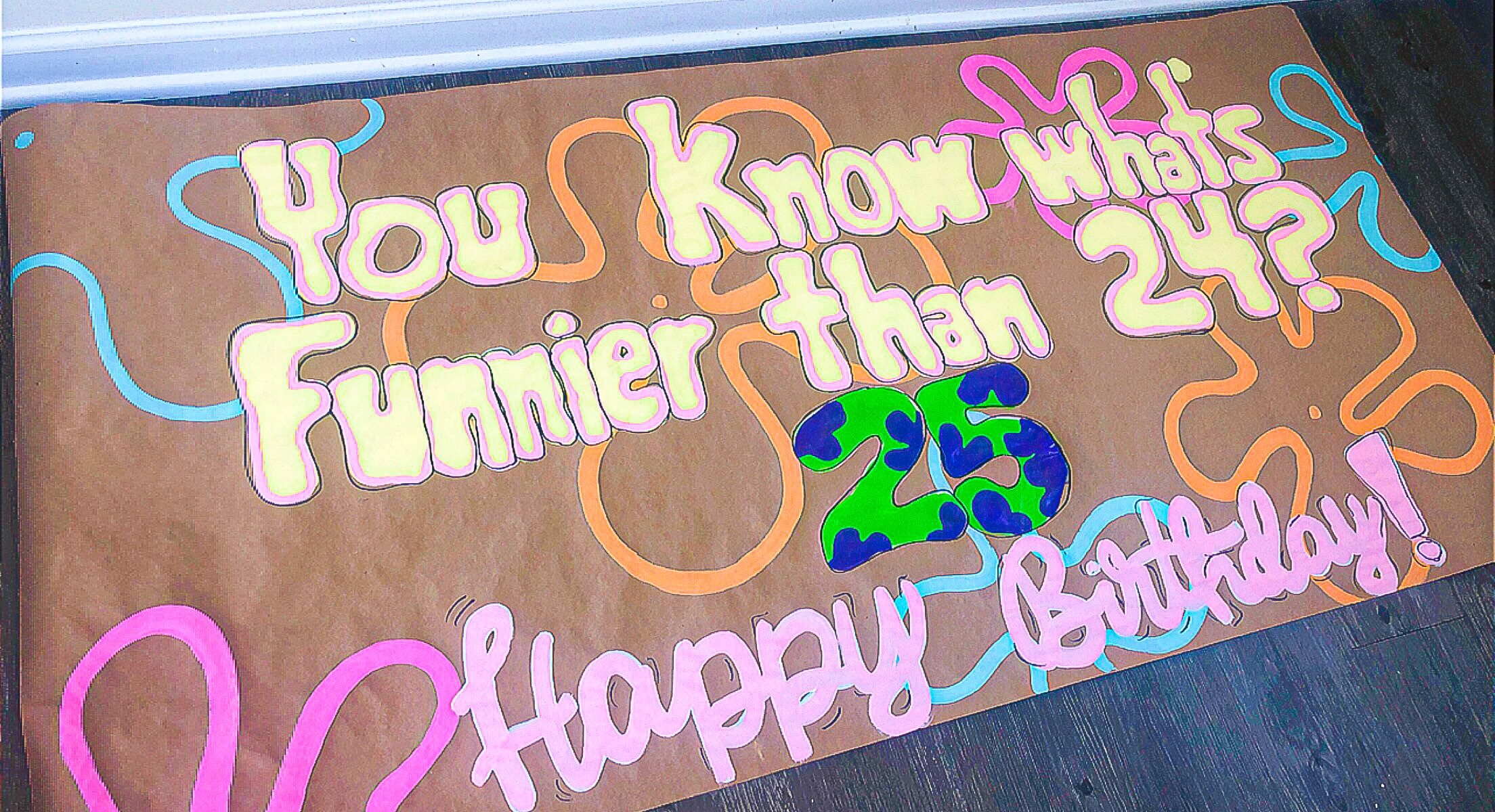 Funny Birthday Banner Fun Paper Banner Kraft Paper Banner Etsy