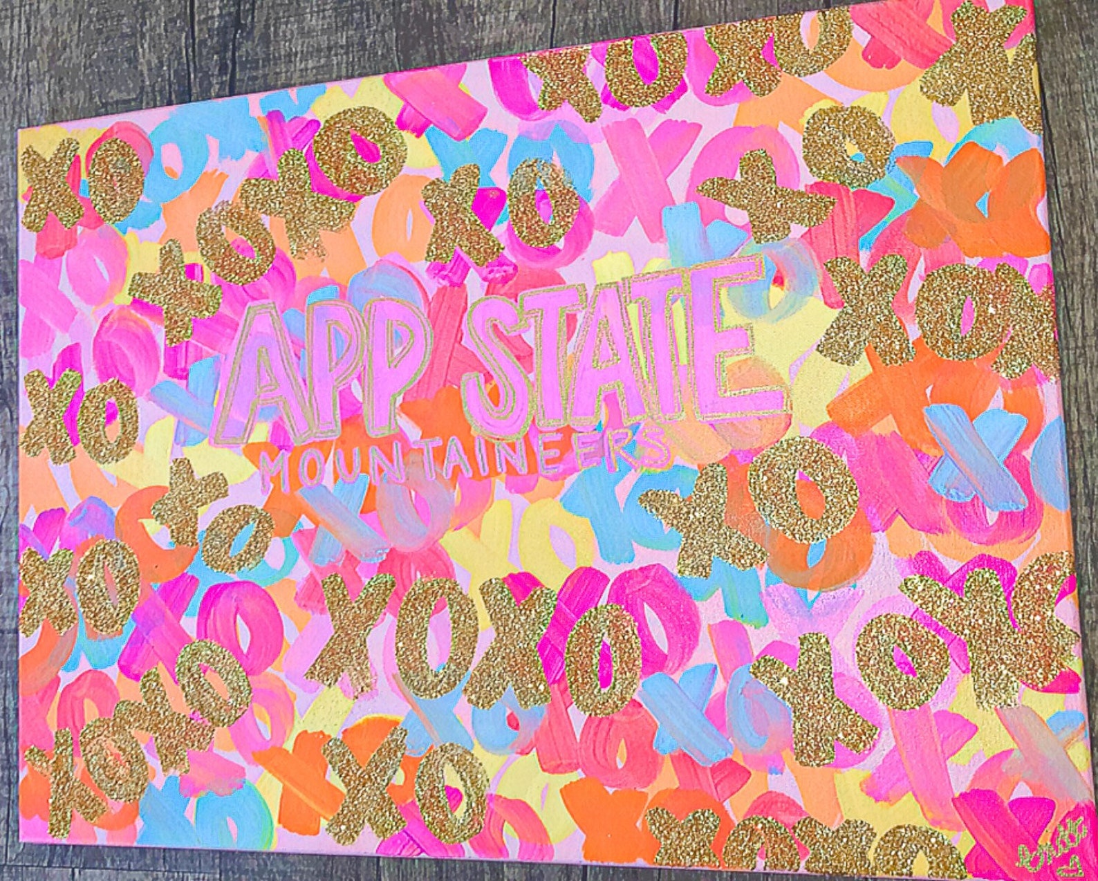 College XOXO Xoxo Painting Dorm Painting Dorm Decor Wall Etsy