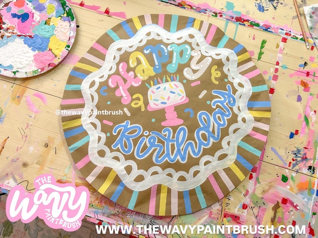Pop Out 3D Sign| Paper Sign | Custom | Hand Painted | Party Sign | Door ...
