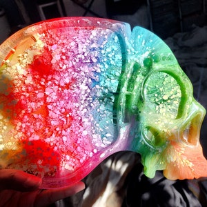 Skull Rolling Tray - Rainbow