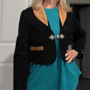 Ladies Scully Short Bolero Leather Jacket, Size 8