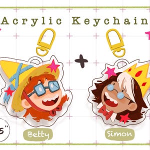PREORDER!! SIMON & BETTY from Adventure Time double-sided keychains