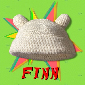 Crocheted FINN Hat from Adventure Time Beanie Handmade