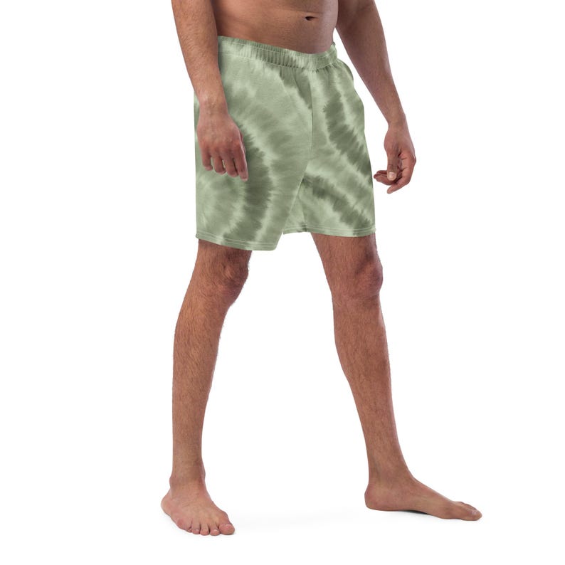 Tie Dye Sage Green Tie Dye Swim Trunks Recycled