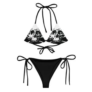 Totenkopf Muster, Damen Bikini Badeanzug, Skelett, Goth, Grafik ...