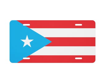 Puerto Rico Flag Vanity License Plate – Boricua Pride Car Accessory
