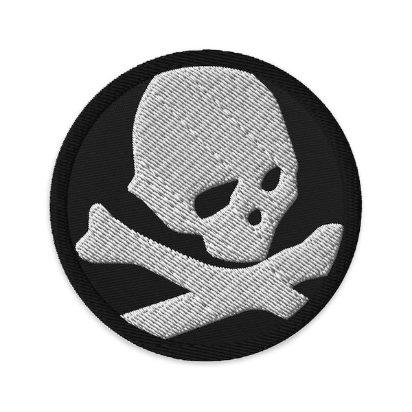 Skull Crossbone 2000 Embroidered patch - Black