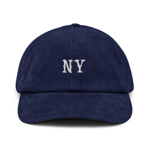 NY New York Vintage Sandlot Corduroy Hoed – Klassieke Baseballpet Met Retro City Pride