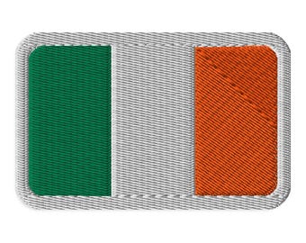 Ireland Flag Hook and Loop Patch – Embroidered Irish Tactical Morale White Boarder Patch 2x3