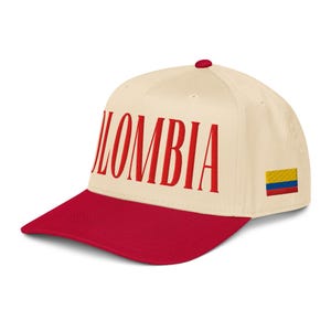 Colombia Hat – Embroidered Five Panel Cap With Colombian Flag