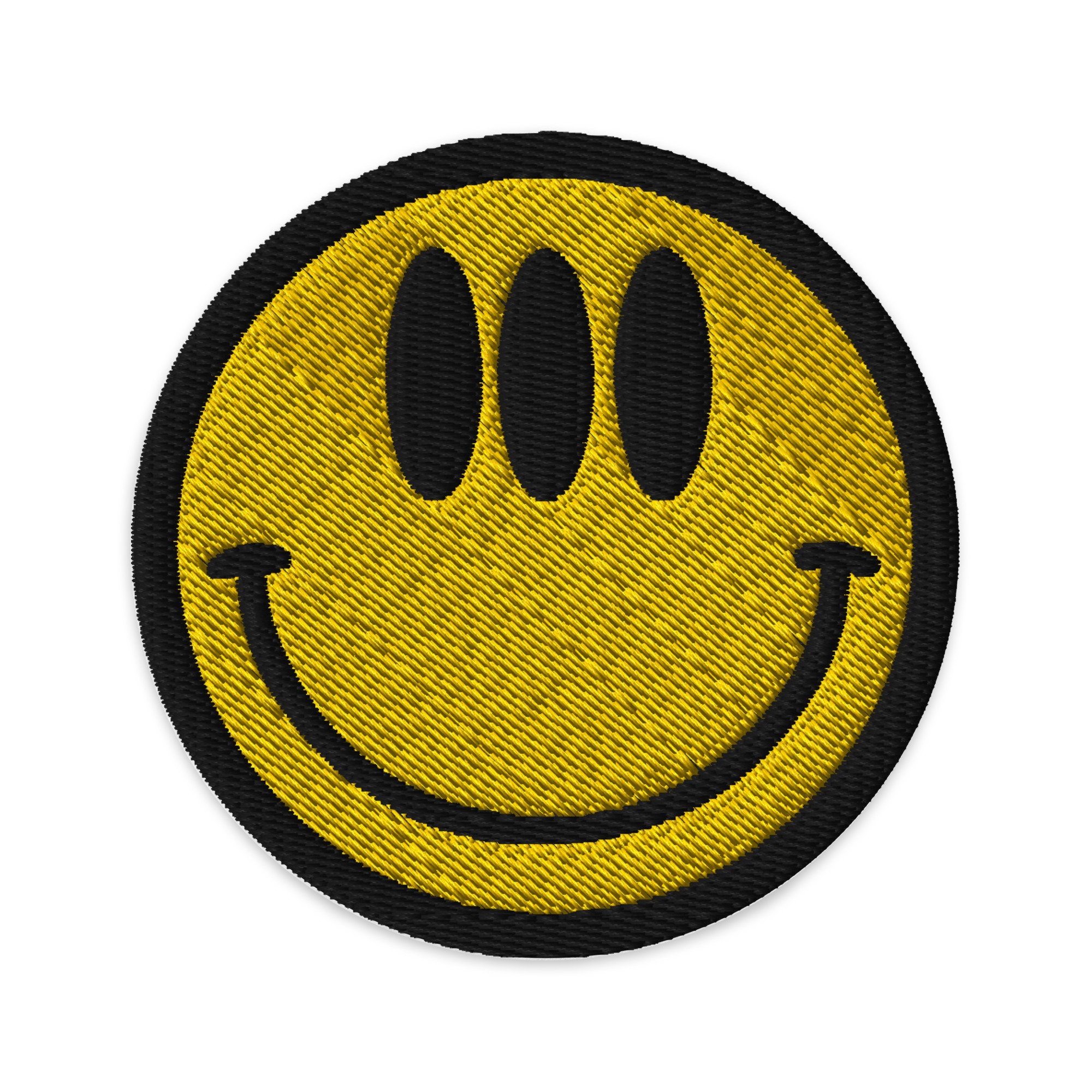 Smiley face patch Sticker for Sale by kattiejaney