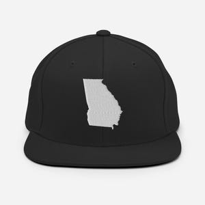 Georgia State Snapback Hat Embroidered – Peach Lover Southern Charm Map Cap for Atlanta GA & Savannah Style
