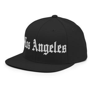 Los Angeles Snapback Hat Embroidered Old English – Classic Flat Brim Cap with LA West Coast Streetwear Style