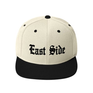 East Side Cap Old English Embroidered – Vintage Classic Baseball Style Snapback Hat Premium Quality