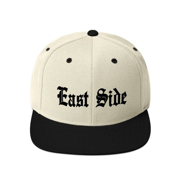 East Side Cap - Old English Vintage Classic Baseball Style - Embroidered - Premium Quality Snapback Hat