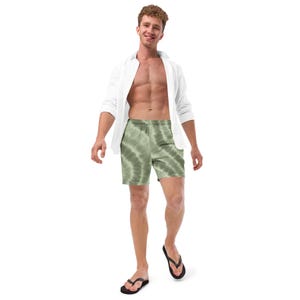Tie Dye Sage Green Tie Dye Swim Trunks Recycled