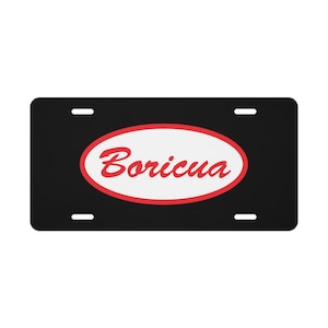 Placa de identificación boricua personalizada: placa de identidad puertorriqueña para auto, pared o decoración cultural.