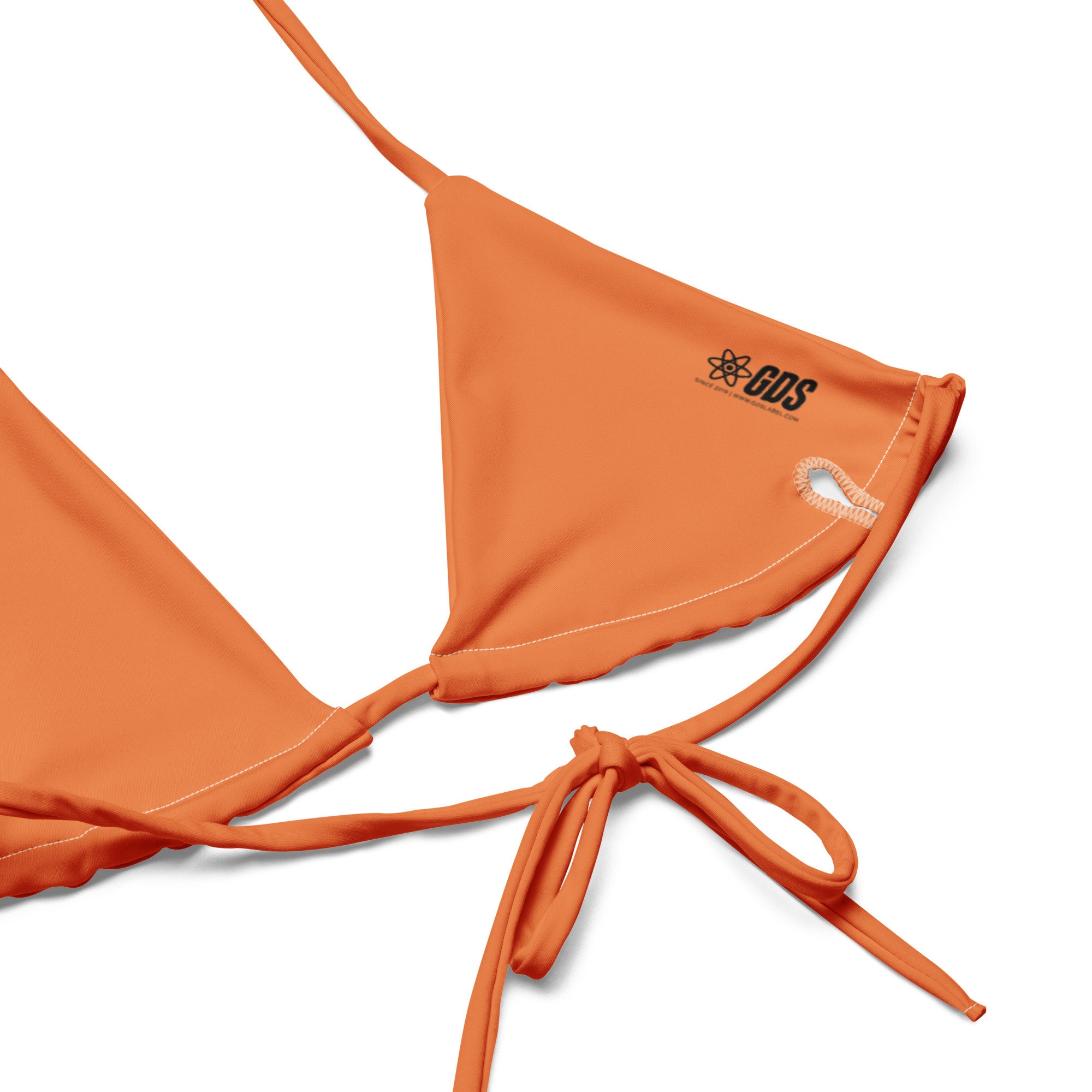 Biohazard String Bikini Top Orange & Black – Y2K Gothic