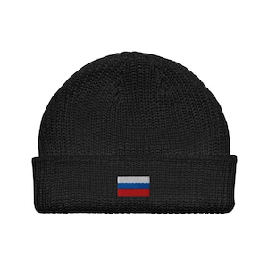 Russia Fisherman Beanie Embroidered Heritage Russian Outdoor Winter Accessory Headwear