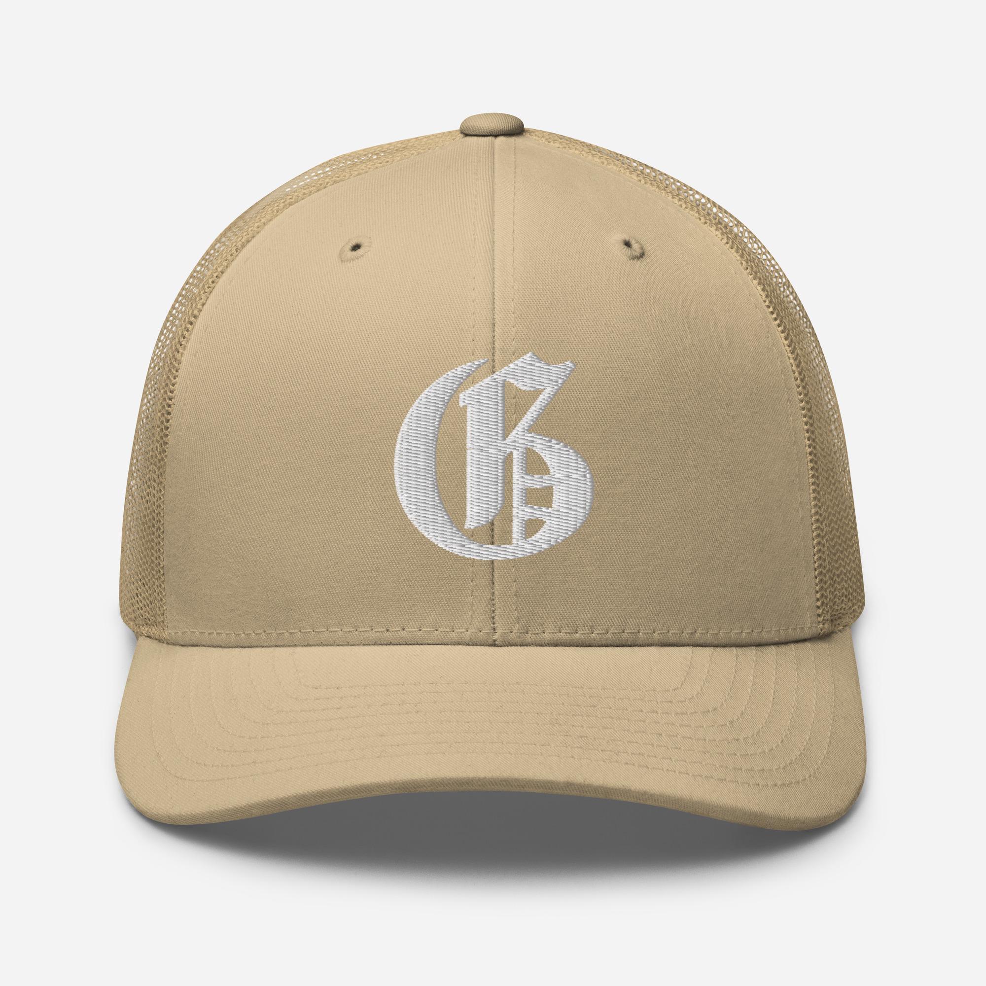 Letter G Old English Trucker Cap – Embroidered Initial  display picture 3