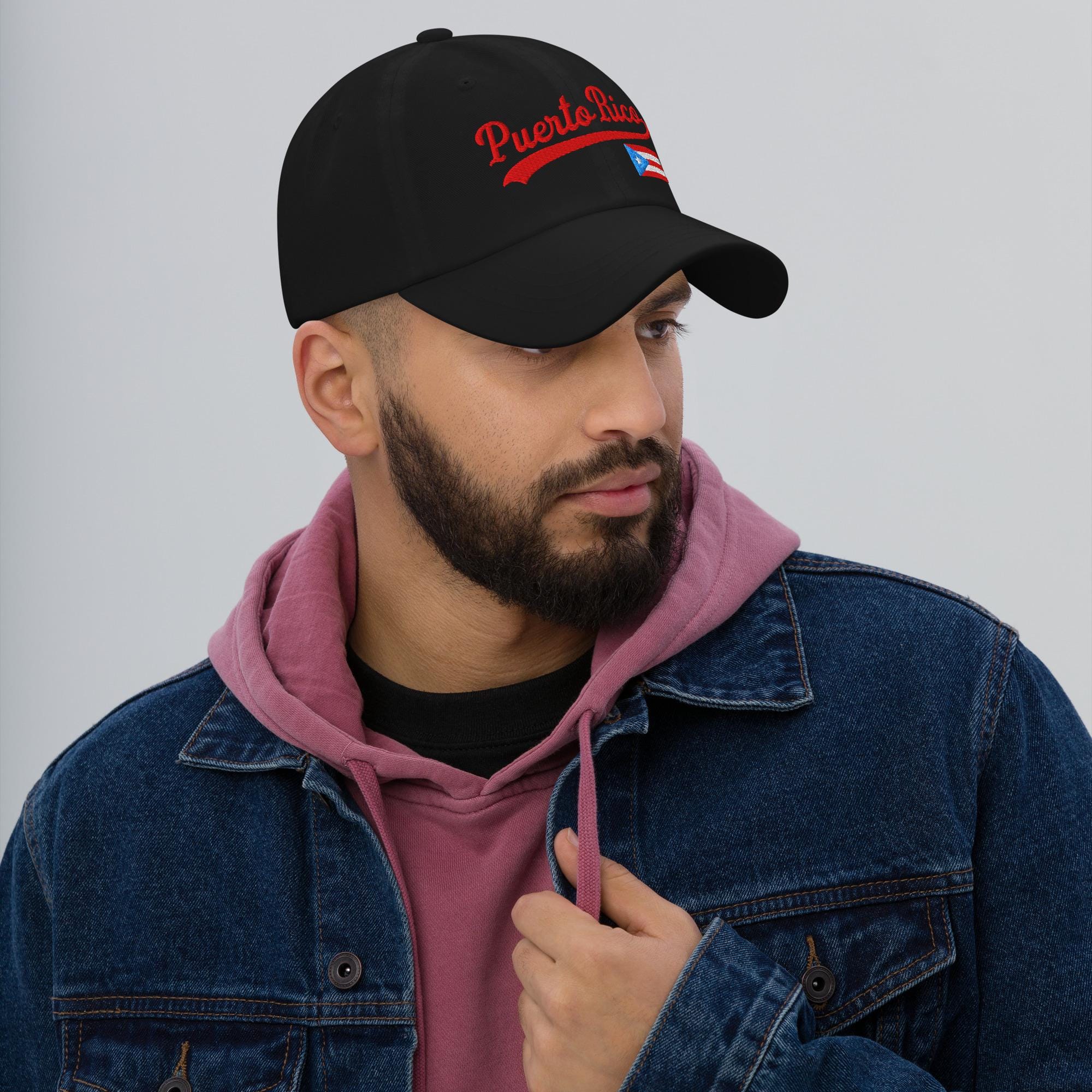 Puerto Rico Vintage Dad Hat - Embroidered Cotton Adjustable Baseball Cap, Hunter Green