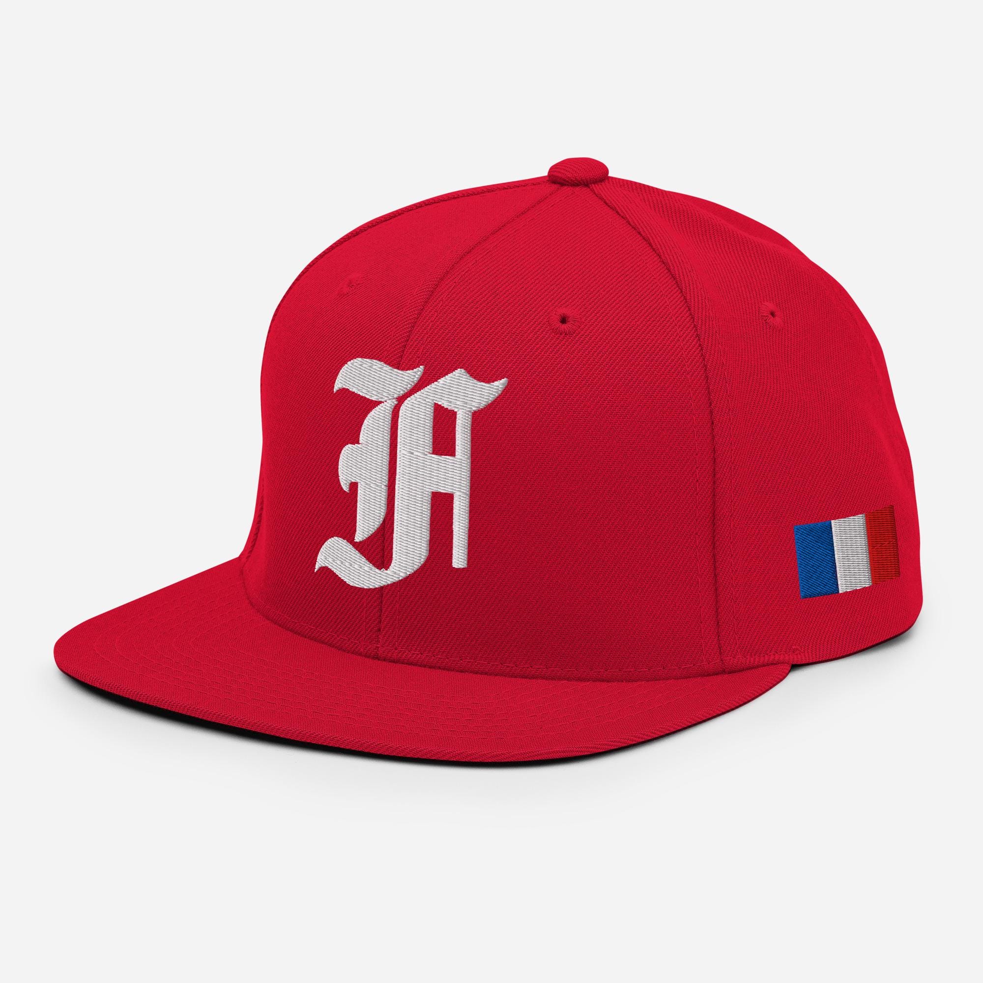 France Snapback Hat – Old English F Embroidery on Cap With French