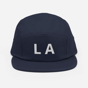 LA Initial Five Panel Cap – Embroidered Minimalist Los Angeles Streetwear Hat