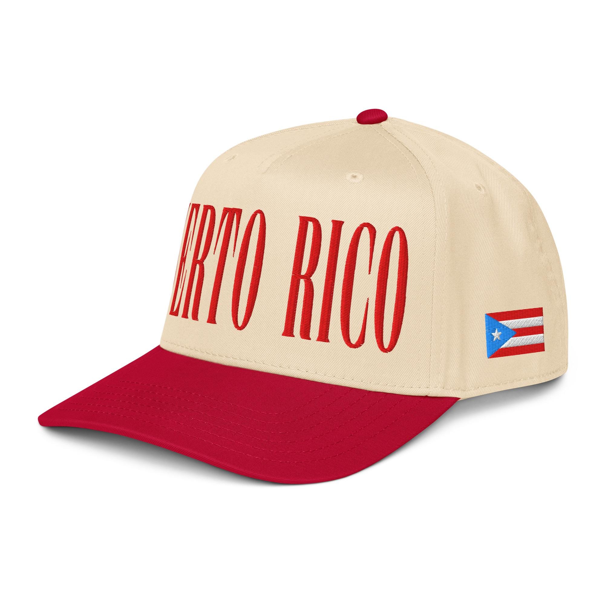 HATSHOW Cappello Snapback Unisex In Cotone Twill, Tesa Curva 7 Cm, Regolabile, Taglia Unica (55-60 Cm), Colore Porto Rico, Bianco