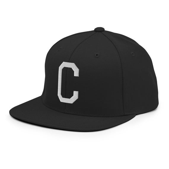 Black Cap with White CC Embroidery Baseball Hat – black w/white embroidered logo - Revere Copper main image 2
