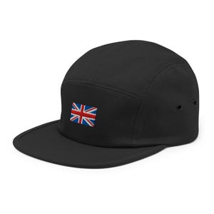 United Kingdom Five Panel Cap Embroidered Minimal – Union Jack Streetwear Hat