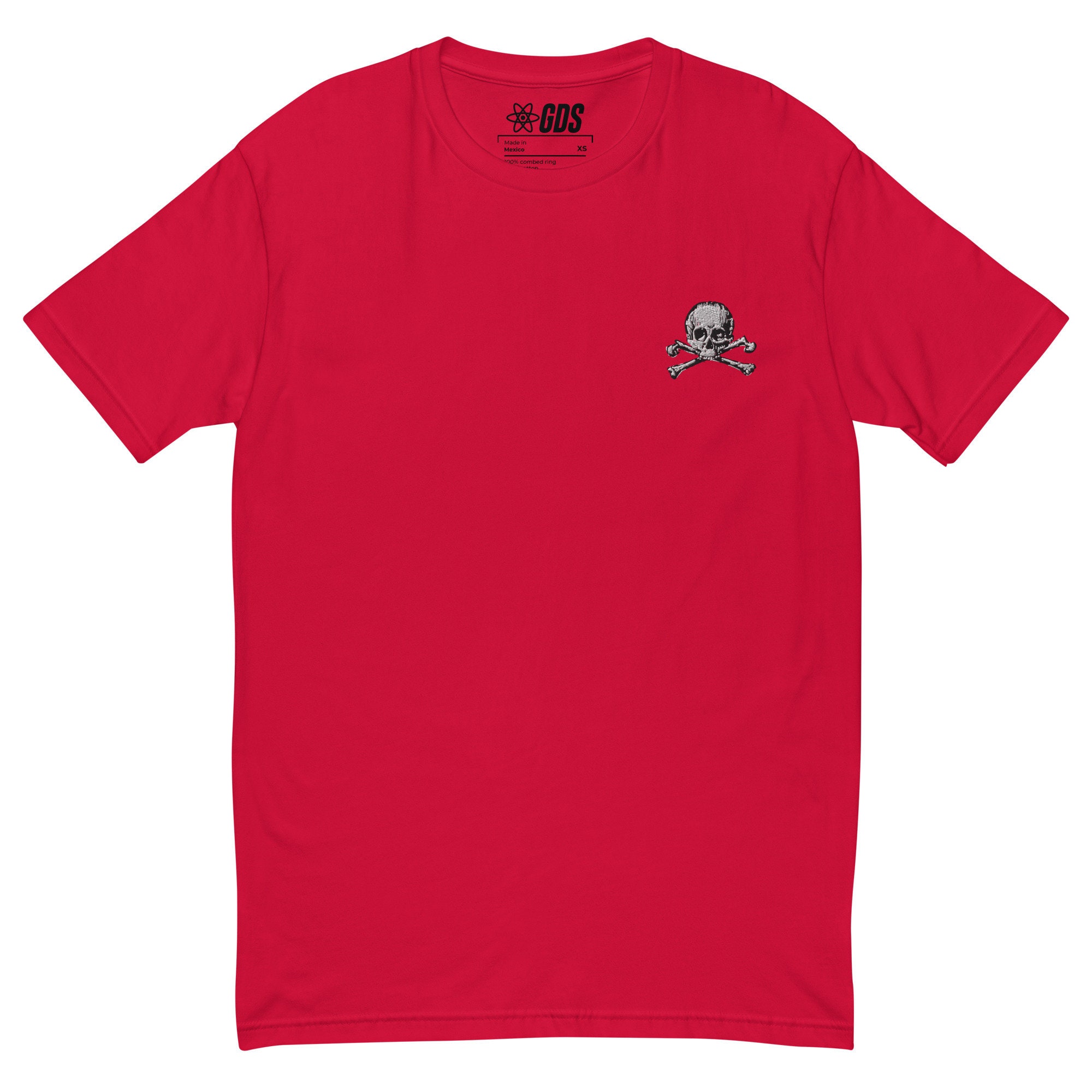 Tシャツ・カットソー SKULL & BONES PRINT T-SHIRT Skull & Bones Embroidered T-shirt Short Sleeve Tee for Men