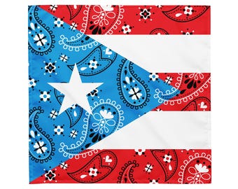 Puerto Rico Flag Bandana – Boricua Paisley Print