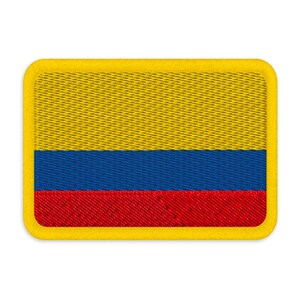 Colombia Flag Tactical Patch Embroidered Hook & Loop Morale Patch