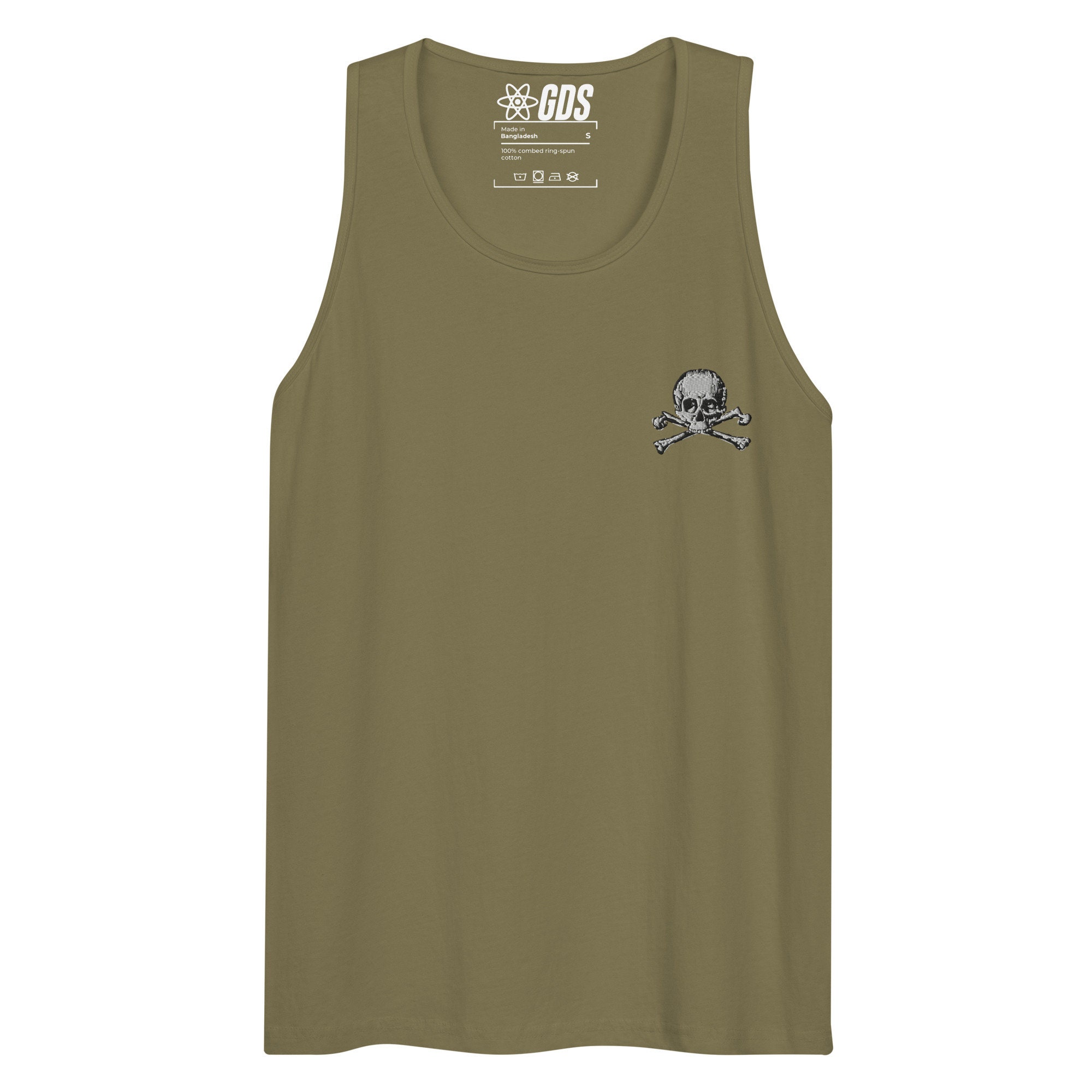 Skull & Bones Men's Tank Top - Embroidered Gothic Style - Etsy