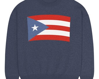Puerto Rico Flag Knit Sweater – Boricua Pride Crewneck, Blue Red White Heritage Design