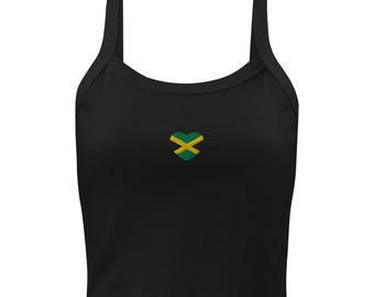 Oude Jamaicaanse Vlag Print Sport BH – Stijlvolle Tanktop Met Volledige Dekking, U-Vormige Rug, Uitneembare Pads, Voor Vrouwen