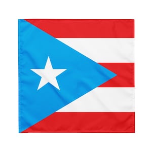 Schal mit der puerto Rico Flagge - rot, weiß, hellblau Boricua Schal für Haare, Gepäck, Taschen & Kulturerbe-Stil