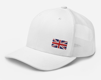 United Kingdom Trucker Cap – Union Jack Side-Front Embroidered Mesh Hat