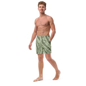 Tie Dye Sage Green Tie Dye Swim Trunks Recycled