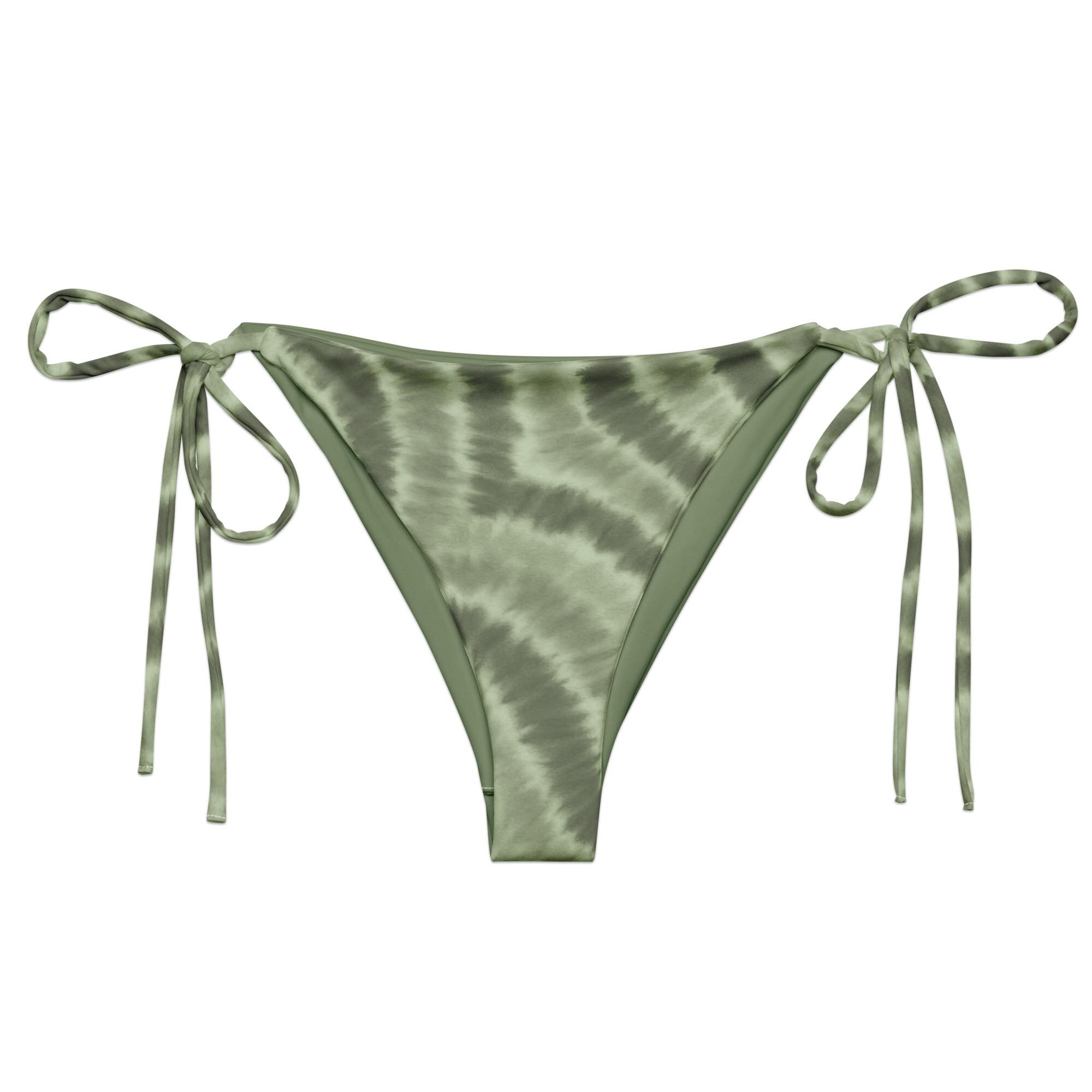 green tie dye bathing suit