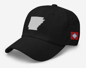 Arkansas State Dad Hat – Minimal Embroidered Arkansas Cap, Cotton Baseball Hat, Arkansas Pride Gift