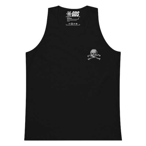 Skull & Bones Men's Tank Top - Embroidered Gothic Style - Etsy