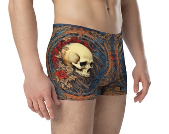 Bandana tête de mort rococo tête de mort art rococo « Momento Mori » boxer