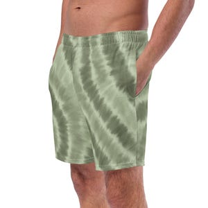 Tie Dye Sage Green Tie Dye Swim Trunks Recycled