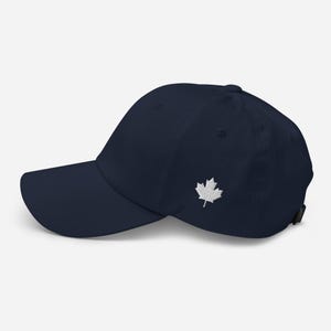 Kanada Maple Leaf Dad Hut - Minimale Weiße Bestickte Baumwollmütze