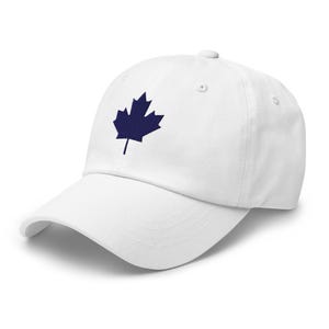 Kanada Maple Leaf Dad Hut - Marineblau bestickte minimalistische Erbkappe