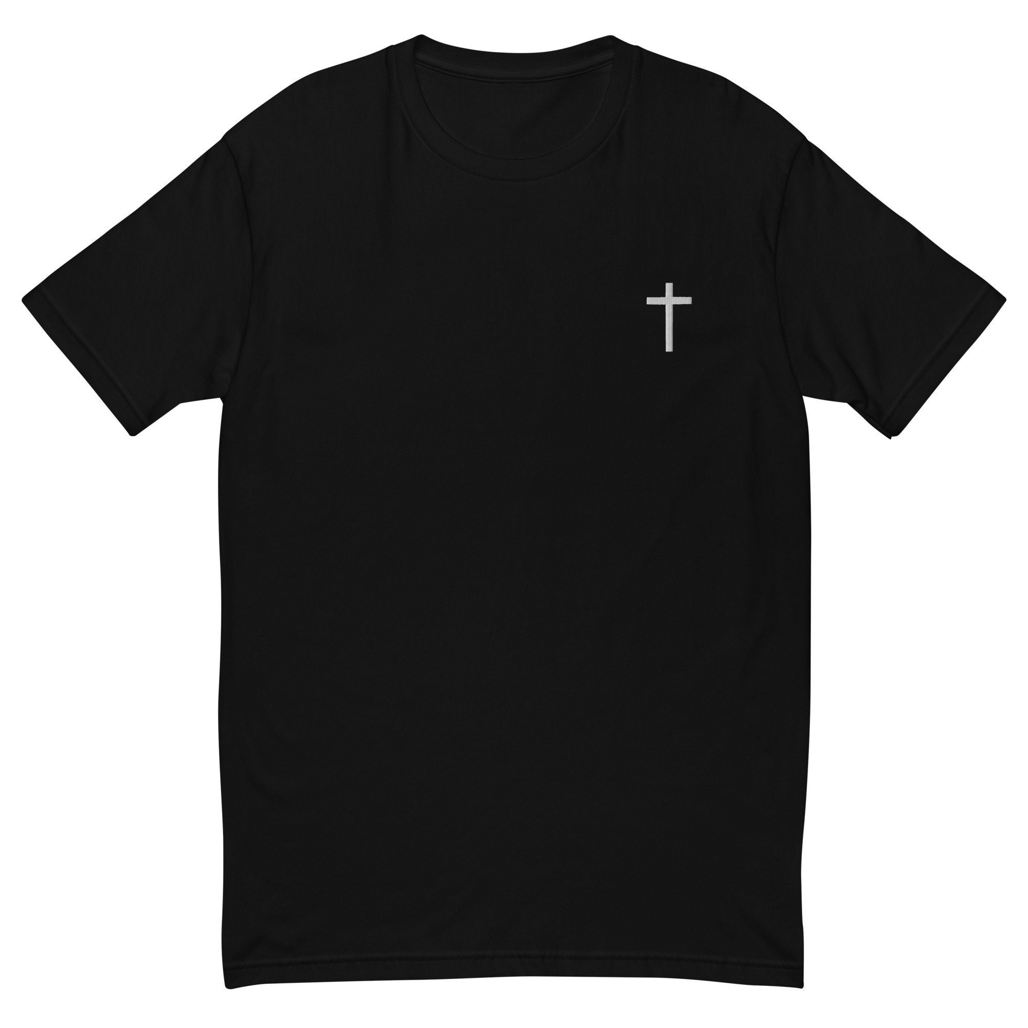 Cross Embroidered Short Sleeve T-shirt Crucifix Christian - Etsy Australia